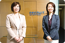 【写真】事業統括部門 スタッフ企画統括室 研修センター 湊 恭美子 様(左) 事業統括部門 スタッフ企画統括室 研修センター 大嶋 美佳 様(右)
