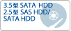 3.5^ SATA HDD
2.5^ SAS HDD/ SATA HDD
