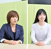 左:営業本部 営業管理部 営業事務室 主任 古谷 清乃 氏、右:営業本部 営業管理部 営業事務室 鮫島 理美 氏の写真