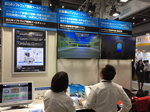 自動車IoTソリューションのブース