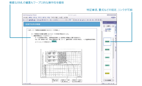 ワープロ感覚で編集可能の図