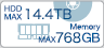 HDD MAX 9.6TB Memory MAX 1.5TB