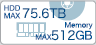 HDD MAX75.6TB Memory MAX512GB