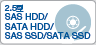 2.5^ SAS HDD/SATA HDD/SAS SSD