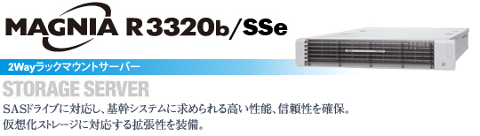 MAGNIA R3320b/SSe@2WaybN}EgT[o[@STORAGE SERVER SAShCuɑΉAVXeɋ߂鍂\AMmہBzXg[WɑΉg𑕔