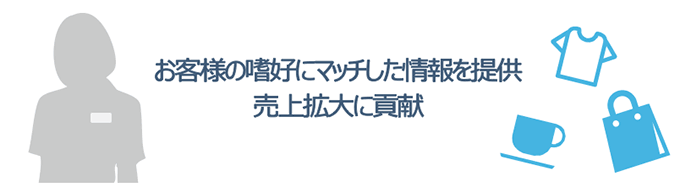 お客様の嗜好にマッチした情報を提供売上拡大に貢献