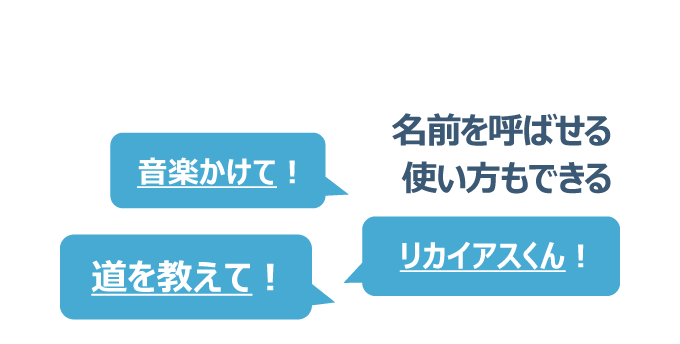 名前を呼ばせる使い方もできます