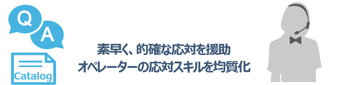 素早く、的確な応対を援助 オペレーターの応対スキルを均質化
